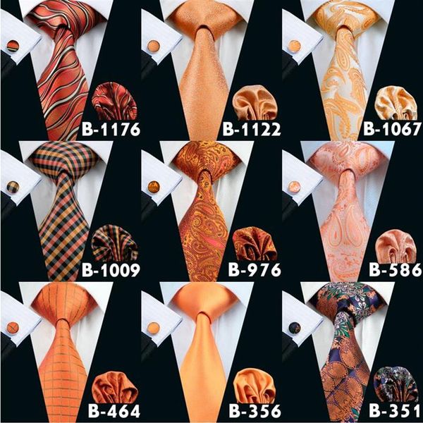 Otoño naranja Corbatas baratas para hombres Marca Corbata Moda Novely Active Mens Neck Tie Set Accesorios de moda de alta calidad Corbata Shi2795