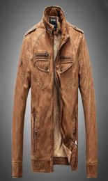 Fall Vendre Men039s Veste en cuir Cashmere Highgrade Thermal Cold Cuir Designer Mens Vestes en cuir 1505736859