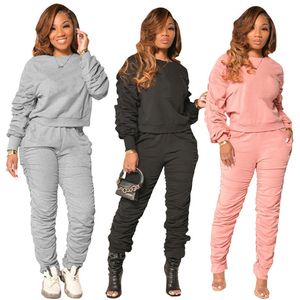 Herfst winterkleding vrouwen jogger pak lange mouw tracksuits pullover hoodies+broek tweedelig set casual plus size outfits sweatsuits 4287