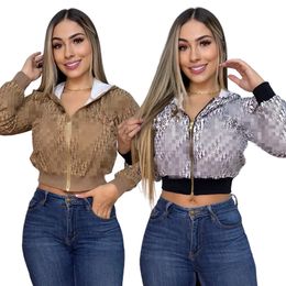 2024 Designer Automne Vestes denim d'hiver Femmes Chaqueta Casualwear Ourwear Long Sleeve Jeans Bouton imprimé Bouton Pocket Tops 2xl Streetwear Clothes Wholesale 9022-8