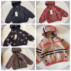 Herfst/winter meisjes jongens designer jassen luxe hoogwaardige jassen warme geul lagen kinderkleding 90 cm-150 cm b4