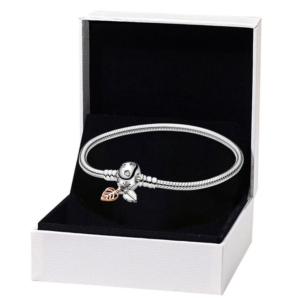 Feuilles tombées fermoir bracelet à breloques pour Pandora 925 argent sterling serpent chaîne bracelets pour femme petite amie cadeau main chaîne designer bijoux avec boîte d'origine