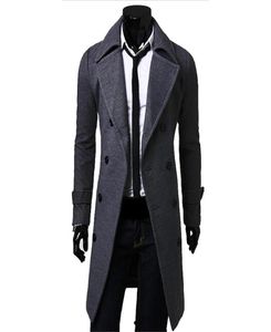 Fallmen Long Peacoat Winter Down Jacked Mens jas mannelijke kamelblackgray wol overjas manteau mc0565703952