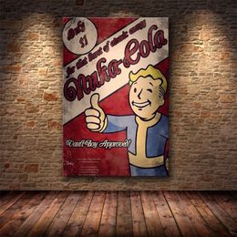 Fallout 3 4 Jeu Affiche Mur Art Toile Affiche Et Impression Toile Décorative Image Pour Chambre Dessin noyau Stickers Muraux LJ201130229D