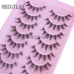 FAUX 2023 Nouveau manga 10 paires 3D Clear Band Natural Look Wispy Mink Fluffy Cat Eye Cils Pack Fake Eyellashes J230717