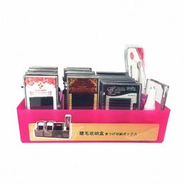 Falso Eyel Caja de almacenamiento Kit de maquillaje Set Eyeles Extensi Estuche Organizador Comestics Herramienta Plástico 26,7 cm x 11,5 cm x 6,5 cm j7Ge #