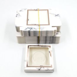 Valse wimper verpakking vierkante papieren doos vele stijlen en kleuren voor optie lash cases 25 mm mink Eyelashe met lade verpakking apart gebruik