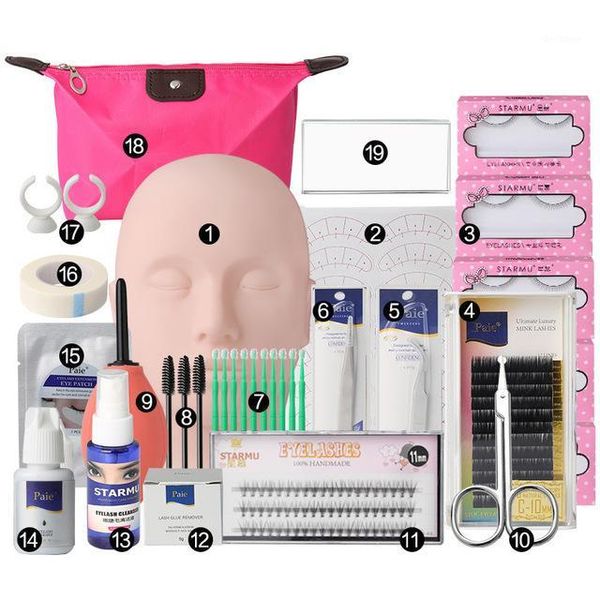 Pestañas postizas Pestañas Semi Permanentes Extensiones individuales Curl Eye Lash Starter Beauty Kit de maquillaje Tool1