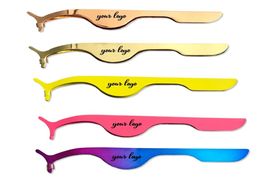 Faux Tiptes de cils coiffure en acier inoxydable Curler Rose Rose Gold Lash Lash Clip Clip Auxiliary Clip Accepter Logo6892084