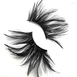 False wimpers 1 paar Fancy Soft Feather wimper make -up kleurrijke oogwimpers extensie cosmetica