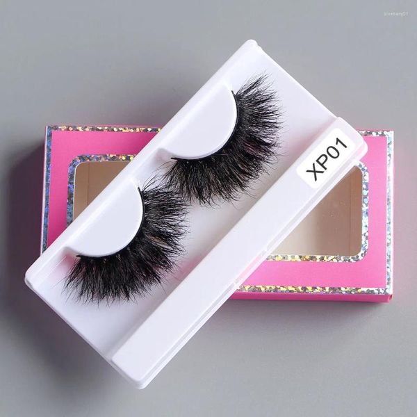 Faux cils 1 paire Fluffy Fluffy Vendeurs en gros 25 mm longs dramatiques longs 3D Volume doux naturel Full Strip Lashes