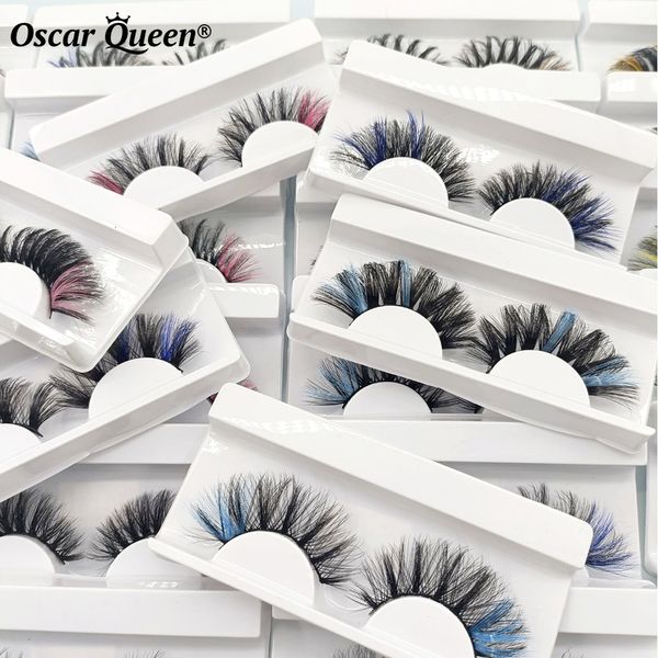 Eyelashes postizas 10/20/30/40/50 PARES COLORADAS POSTAS MINTO FLUFFY 5D SUMINISTROS DE EXTENSIÓN DE LASH 3D Color de mezcla 3D Fne Fne Fne Fne Bulk Wholesale Make Up 230814