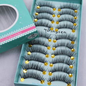 Faux cils 10 paires 3D doux faux vison cheveux naturels désordre cils entrecroisés vaporeux moelleux cils Extension outils de maquillage des yeux 230821