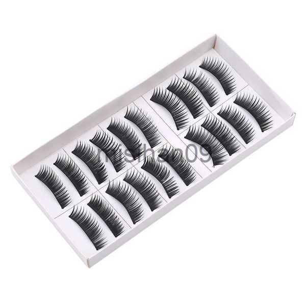 Pestañas Postizas 10 Pares / Set Pestañas Postizas Mini Cuña de Pestañas Extensiones de Mano de Ojo de Alta Calidad Herramientas Maquillaje Medias Pestañas Alas Venta Caliente J230717