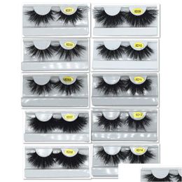 Valse Wimpers 10 Stijlen 25 Mm 6D Nertsen Rommelig Dramatische Lange Wimpers Make-Up Fl Strip 25Mm 3D Drop levering Gezondheid Schoonheid Ogen Dhfz6