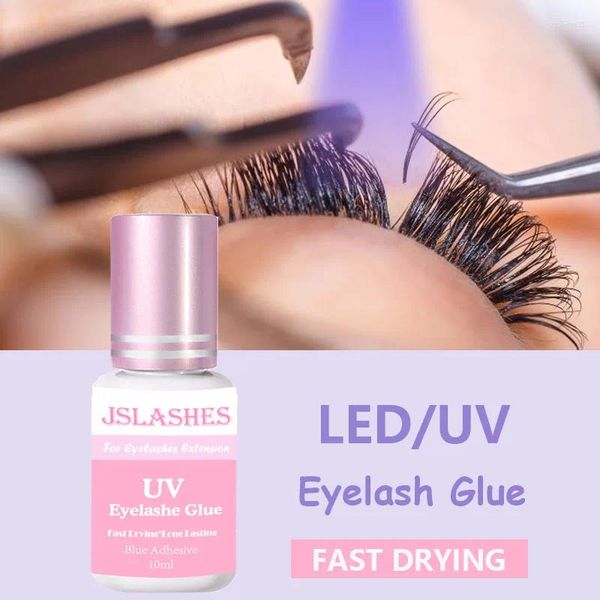 Faux cils 10 ml 5 secondes de séchage rapide forte forte UV Glue Adhesive Lashes Extensions Fournitures de cils durables