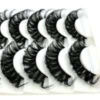 Faux cils 10 paires dd curl lash extensions 10-23 mm 3d vison réutilisable volumes russes moelleux lashesfalse