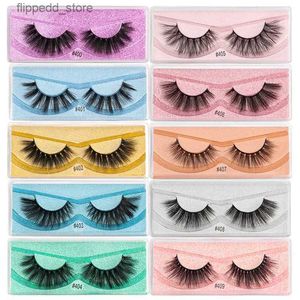 Faux cils 10 pièces faux cils de vison en vrac 10 styles cils mélangés paquet volume moelleux aspect naturel vaporeux faux cils personnalisé s Q231129