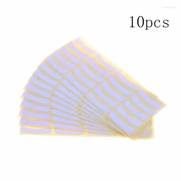 Faux cils 10 feuilles/100 paires de patchs en papier blanc pour les yeux sous le coussinet d'extension de cils autocollant enveloppant le Patch d'extension de cils jetable