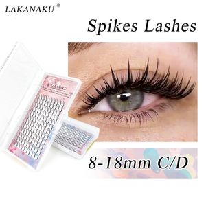 Valse wimpers 120fans Premade Spikes Lashes I vorm Tary Fluffy Individual 818mm alle maat wimperleverancier 230821