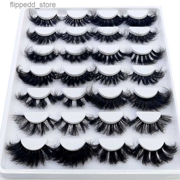 Faux-cils 14 paires de cils moelleux 10-25mm 3D cils de vison longs et épais naturels faux cils vendeurs de gros cils maquillage cils de vison Q231129