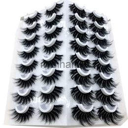 Faux cils 16 paires de cils naturels longs 3D faux cils de vison épais faits à la main pleine bande cils volume doux cils de vison faux cils J230717