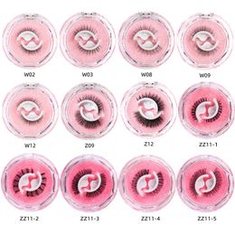 Valse wimpers 1 paar Russische herbruikbare zelfklevende nertsenwimpers Lijmvrije wimperverlenging 3 seconden om te dragen Geen lijm nodig Lash 231012
