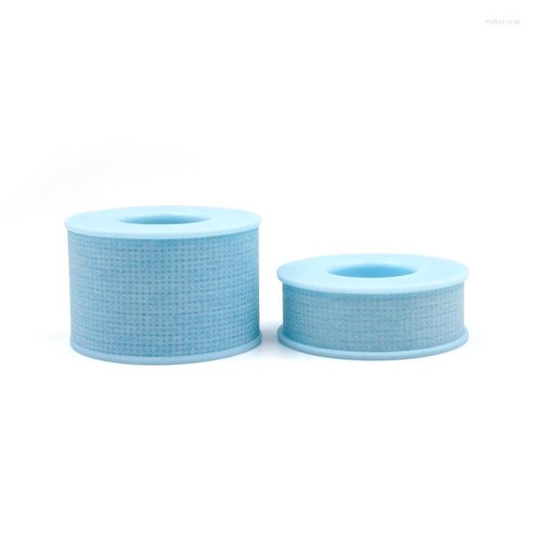 Pestañas postizas, 1 unidad, cinta de pestañas de silicona no tejida, herramienta de extensión de almohadilla para ojos antisensible transpirable azul