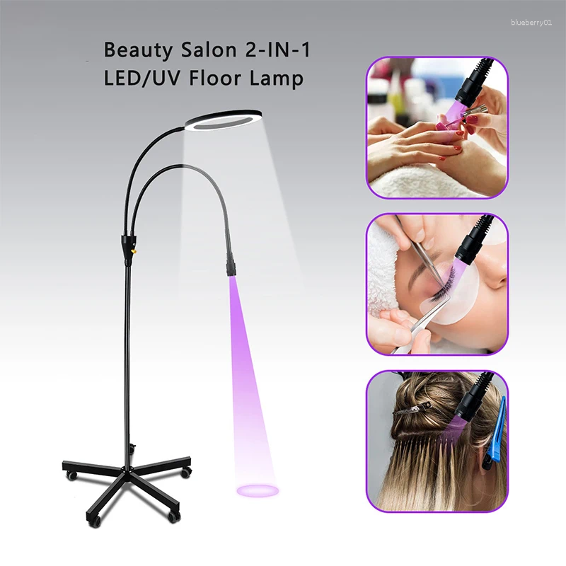 Faux cils 2 en 1 lampe UV Greffage Glue durcissement Special Double-end Lashes / Hair Extension Floor Beauty Tool