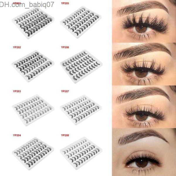 Pestañas postizas 20 pares 3D Soft Mink Pestañas postizas hechas a mano Wispy Fluffy Long Lashes Extension Kit de maquillaje al por mayor Z230720