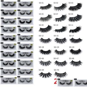 Faux Cils 20 Styles 3D Vison Cheveux Épais Croix Longs Cils Doux Mtilayer Wispy Faux Extension Outils De Maquillage Drop Delivery Santé Dh3Kc