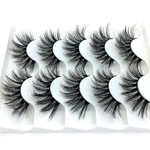 Faux cils 2022 5/10 paires vison 3D cils épais entrecroisés maquillage extension de cils volume naturel doux faux yeux