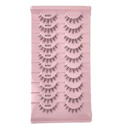 Valse Wimpers 2023 Manga Wimpers 10 Paar 3D Clear Band Natuurlijke Look Piekerige Nertsen Pluizige Cat Eye Pack Fake