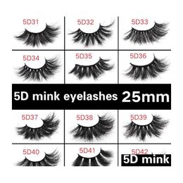 Valse wimpers 25 mm lange 3D mink 4d 6d 5d grote 10 sets drop levering gezondheid schoonheid make -up ogen dh8wi