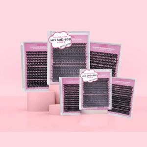 False wimpers 280 stcs 60d80d Mix Lengte Cd Curl Gemakkelijk aan te brengen thuis Diy Lash Extension Kit 231115