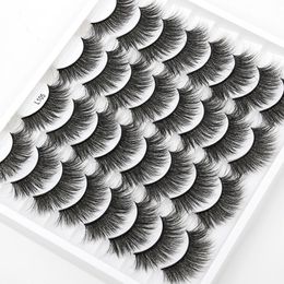 Falsche Wimpern, 3, 5, 16 Paar, Make-up, weich, flauschig, 3D-Nerz, dick, handgefertigt, Volumenwimpern, künstliche Cils, natürliche gefälschte Wimpern, 231013