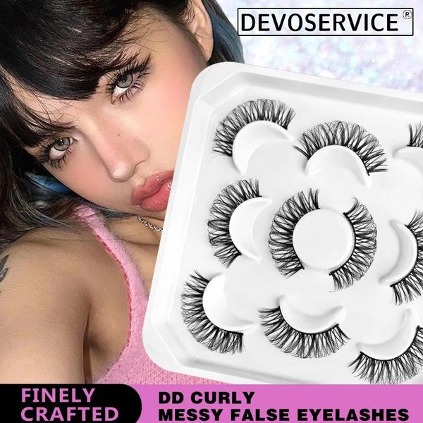 Faux de cils 3 paires cils dd curl 3d mink half naturel party cosplay créatives cils maquillage cils faux cils maquilage