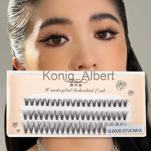 Faux-cils 3 rangées 60 extensions de cils naturels C/D Curl doux vaporeux individuels faux cils professionnels outil de maquillage x0823