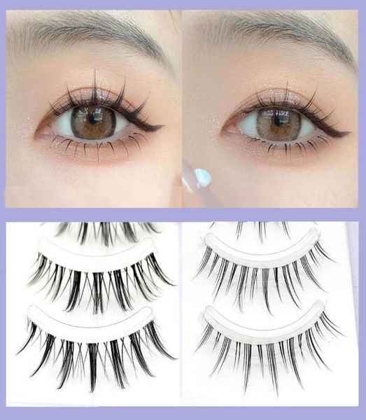 Pestañas postizas de 35 pestañas de manga Little Devil Anime Cosplay Natural Wispy Fairy Cross Corean Japanesh Eyelash Extensions Make7086005