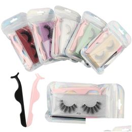 False wimpers 3D LASHES wimper pakket laser waging doos extensies met borstel krultje natuurlijk dik 100 leveranciers coloris schoonheid mak dhdrq