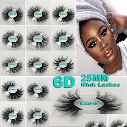 Faux Cils 3D Cils De Vison 25Mm 5D Naturel Grand Volumn Maquillage De Luxe Cils Dramatique Drop Delivery Santé Beauté Yeux Dhcx2