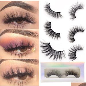 Faux cils 3d vison cils 16 styles fausses naturelles longues dramatiques tra wispies duvets de cils moelleux flans falt tel extension de cils pour les yeux makeu dhyov