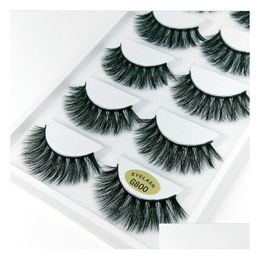 Faux Cils 3D Vison Réutilisable 100% Réel Bande De Cheveux Sibériens Faux Cils Maquillage Longs Cils Individuels Extension Drop Livraison Guérir Dhj0W