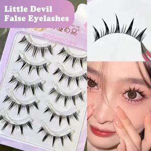 Faux cils 5 paires de grands yeux petits outils de maquillage de diable épais curling complet manga mga lashes fées fée femme