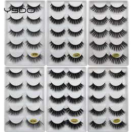 Faux cils 5 paires de cils de vison 3D cils ailés épais MakeupEyeLash dramatique volume naturel doux faux œil g800 231024