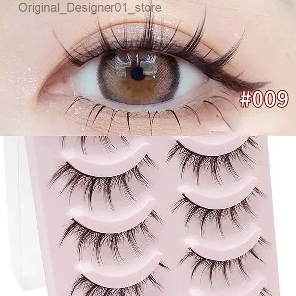 Faux cils 5 paires de nouveaux mangas naturels des cils doux cils épais cils faux cils manga cils dates quotidiennes de maquillage des cils Q240425