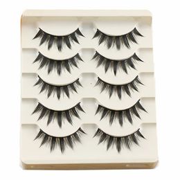 Valse Wimpers 5 Pairs Vrouwen Japanse Ernstige Make-Up Lange Dikke Natuurlijke Schoonheid Wimpers DIY Cosmetische Fake 231017