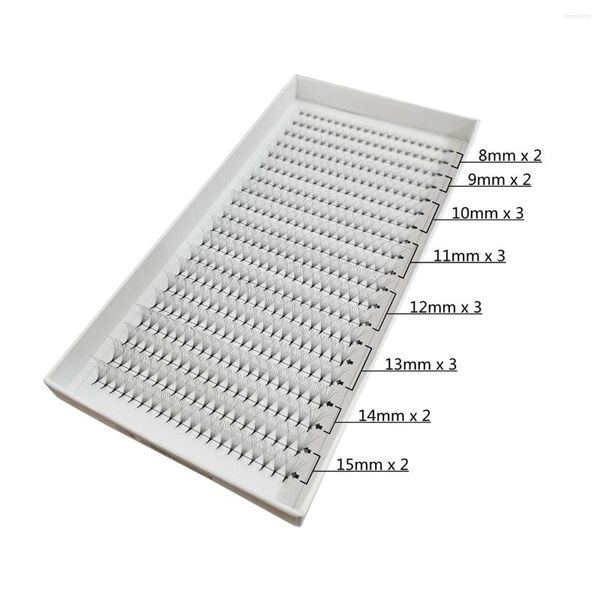 Faux Cils 5 Plateaux 8D Base Pointue C D Curl 20 Lignes 8mm-15mm Mixte 400 Ventilateurs/Boîte Grande Capacité Ventilateurs Premade Volume Cils