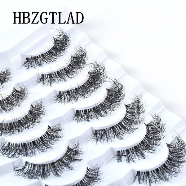 Pestañas postizas 5710 pares Mink Clear Band Eye Lashes Entrecruzado Transparente Hecho a mano Natural Superior 230530