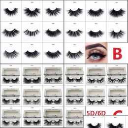 Valse wimpers 5d 6d 2530 mm permanent dikke dikke handgemaakte zachte mink wimperverlenging Volume natuurlijke individuele vrouwen oogwimpers dhsc3